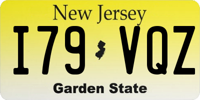 NJ license plate I79VQZ