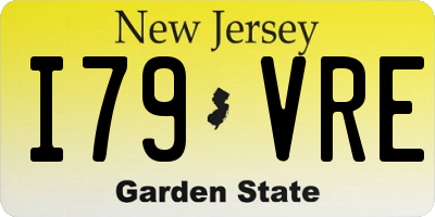 NJ license plate I79VRE