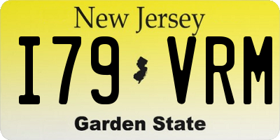 NJ license plate I79VRM