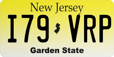 NJ license plate I79VRP