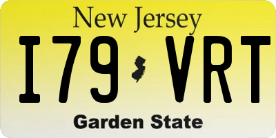 NJ license plate I79VRT