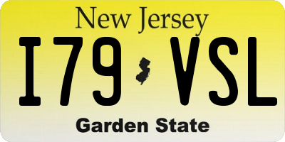 NJ license plate I79VSL
