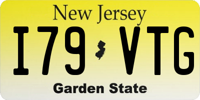 NJ license plate I79VTG