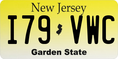 NJ license plate I79VWC