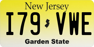 NJ license plate I79VWE