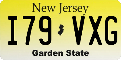 NJ license plate I79VXG