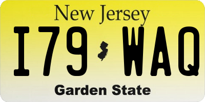 NJ license plate I79WAQ