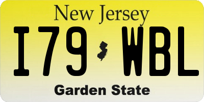 NJ license plate I79WBL