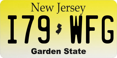 NJ license plate I79WFG