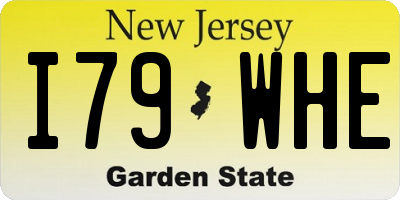 NJ license plate I79WHE