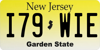NJ license plate I79WIE