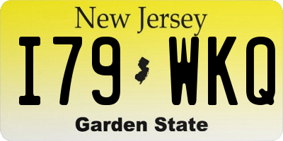 NJ license plate I79WKQ