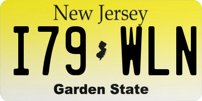 NJ license plate I79WLN
