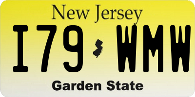 NJ license plate I79WMW
