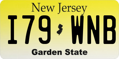 NJ license plate I79WNB