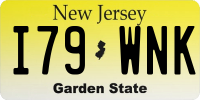 NJ license plate I79WNK
