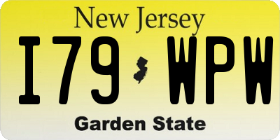 NJ license plate I79WPW