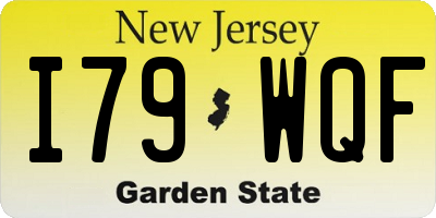 NJ license plate I79WQF