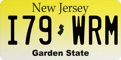 NJ license plate I79WRM