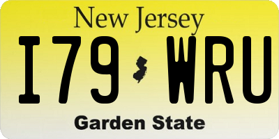 NJ license plate I79WRU