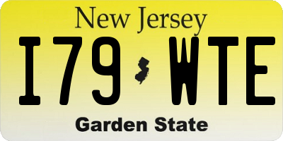 NJ license plate I79WTE