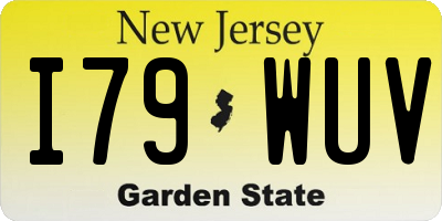 NJ license plate I79WUV