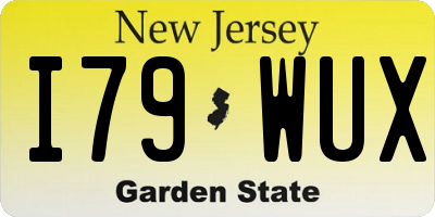 NJ license plate I79WUX