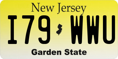 NJ license plate I79WWU