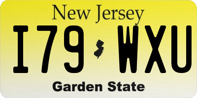 NJ license plate I79WXU