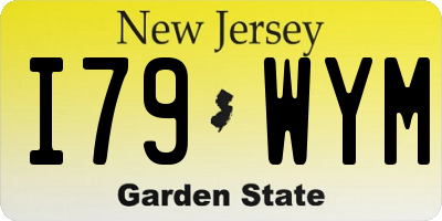 NJ license plate I79WYM