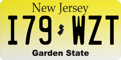 NJ license plate I79WZT