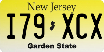 NJ license plate I79XCX