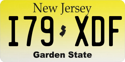 NJ license plate I79XDF