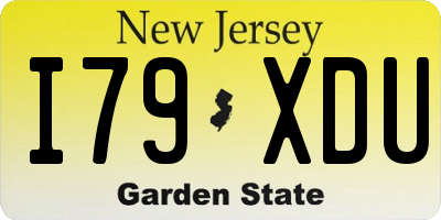 NJ license plate I79XDU