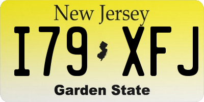NJ license plate I79XFJ