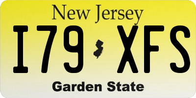 NJ license plate I79XFS