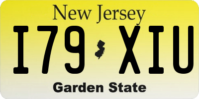 NJ license plate I79XIU