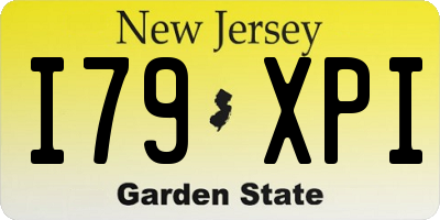 NJ license plate I79XPI