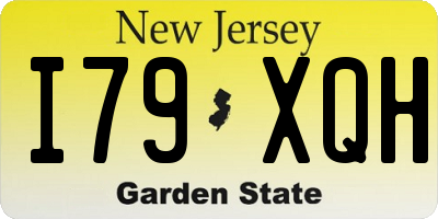 NJ license plate I79XQH