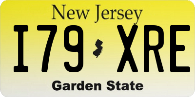 NJ license plate I79XRE