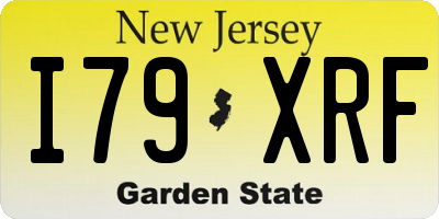NJ license plate I79XRF