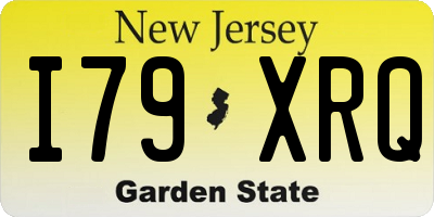 NJ license plate I79XRQ