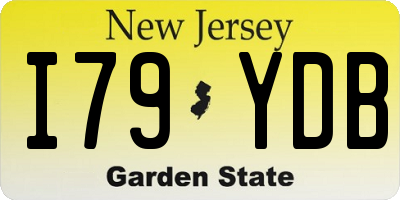 NJ license plate I79YDB
