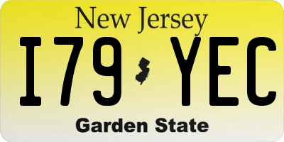 NJ license plate I79YEC