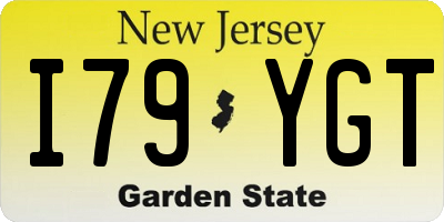 NJ license plate I79YGT