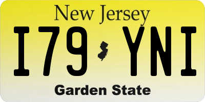 NJ license plate I79YNI