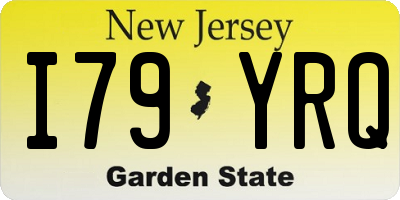 NJ license plate I79YRQ
