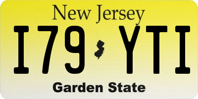 NJ license plate I79YTI