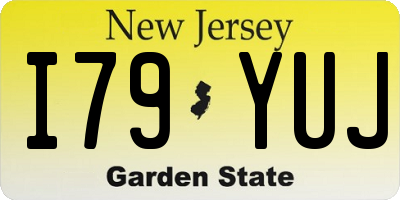 NJ license plate I79YUJ