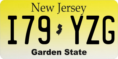 NJ license plate I79YZG